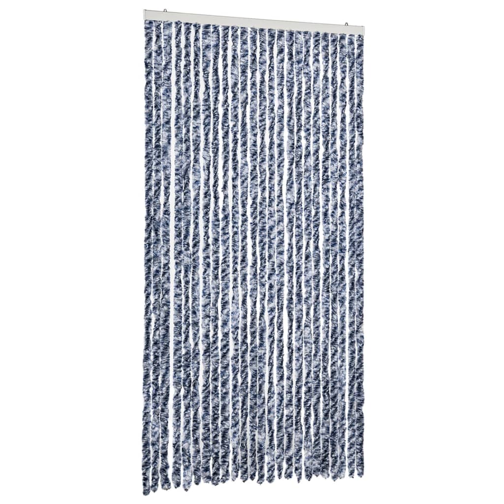 Vidaxx rideau anti-mouches 100x230 cm chenille bleu et blanc