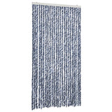 Vidaxx rideau anti-mouches 100x230 cm chenille bleu et blanc