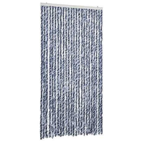 Vidaxx rideau anti-mouches 100x230 cm chenille bleu et blanc