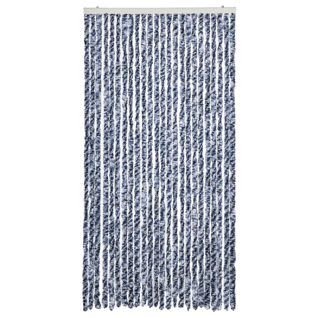 Vidaxx rideau anti-mouches 100x230 cm chenille bleu et blanc