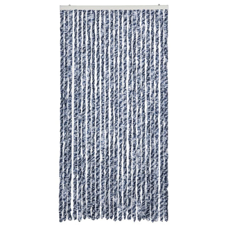 Vidaxx rideau anti-mouches 100x230 cm chenille bleu et blanc