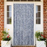 Vidaxx rideau anti-mouches 100x230 cm chenille bleu et blanc