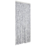 Vidaxx rideau anti-mouches 100x200 cm chenille blanc et gris