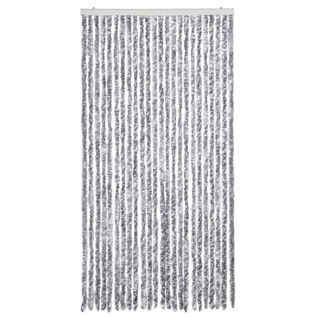Vidaxx rideau anti-mouches 100x200 cm chenille blanc et gris