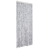 Vidaxx rideau anti-mouches 100x230 cm chenille blanc et gris