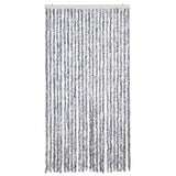 Vidaxx rideau anti-mouches 100x230 cm chenille blanc et gris