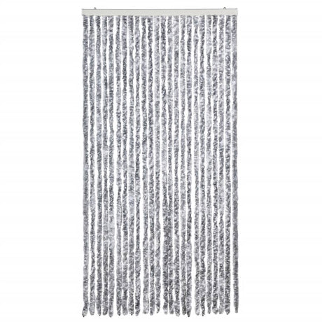 Vidaxx rideau anti-mouches 100x230 cm chenille blanc et gris