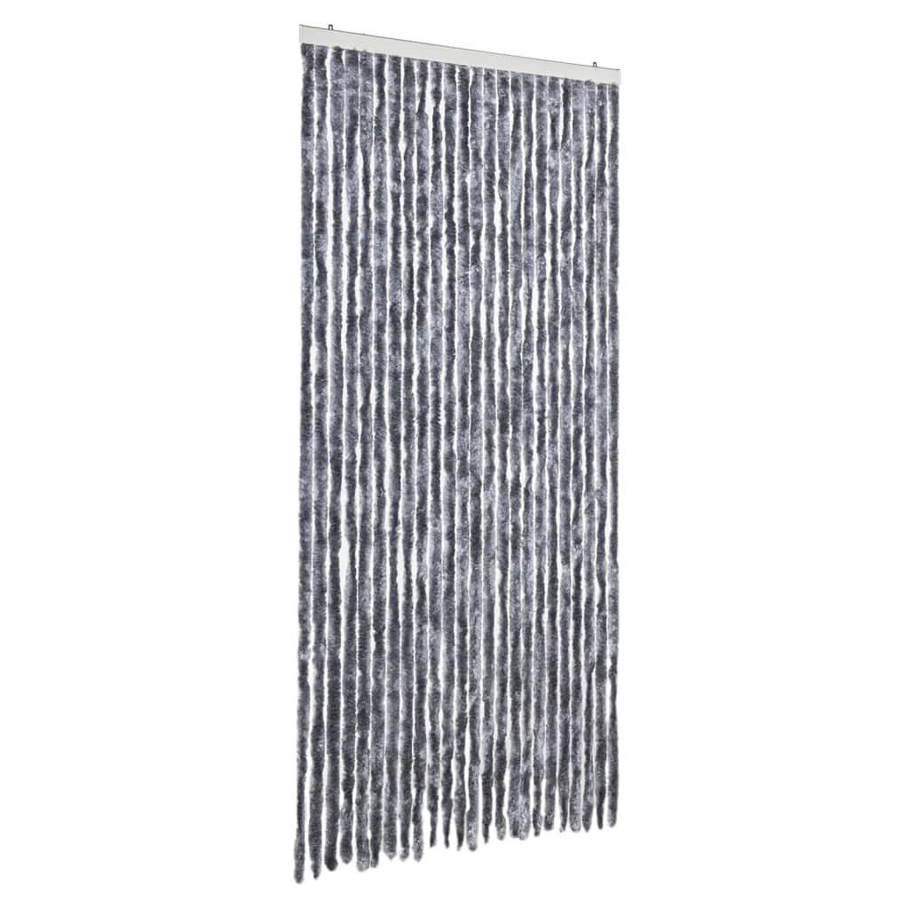 Vidaxx rideau anti-mouches 100x200 cm chenille argent