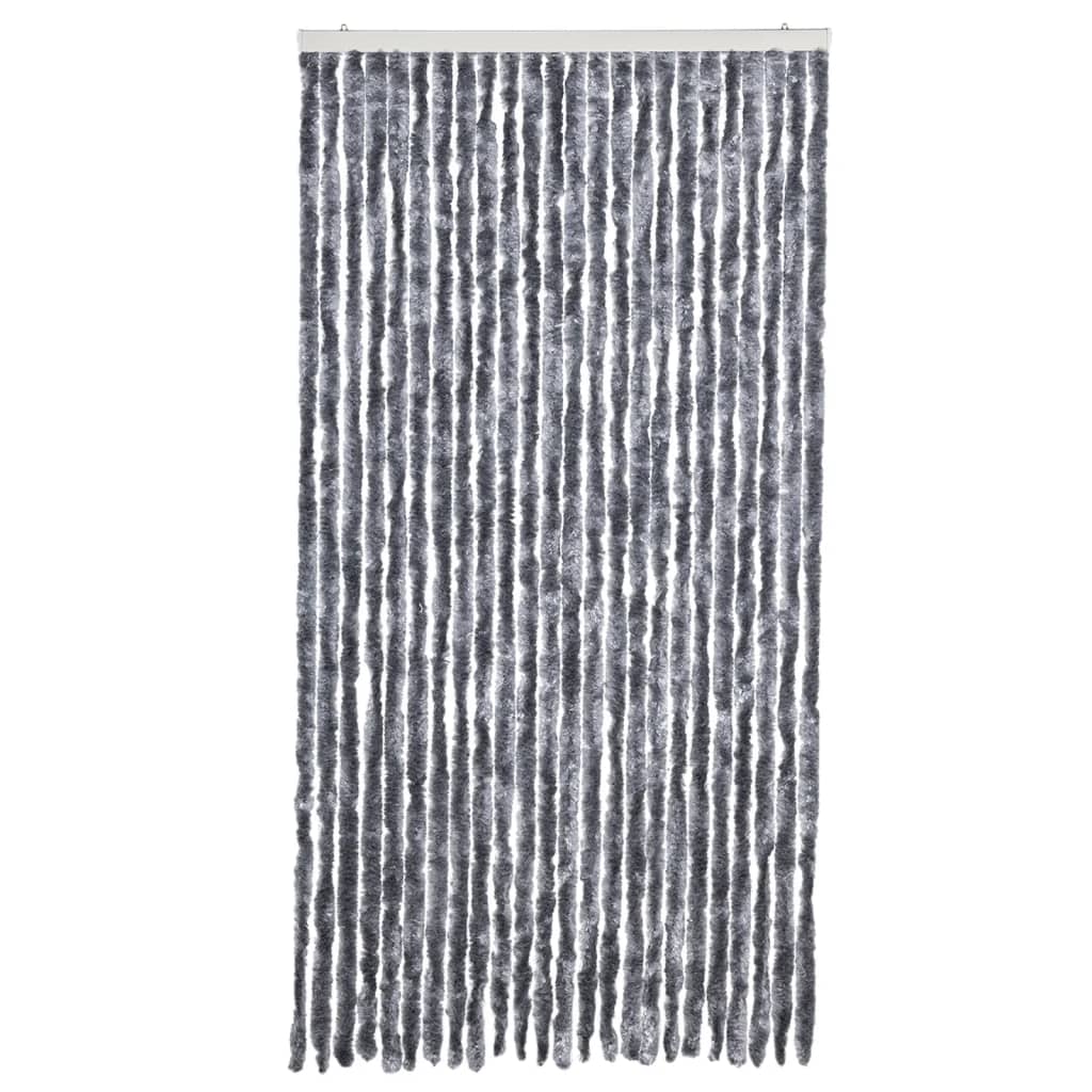 Vidaxx rideau anti-mouches 100x200 cm chenille argent
