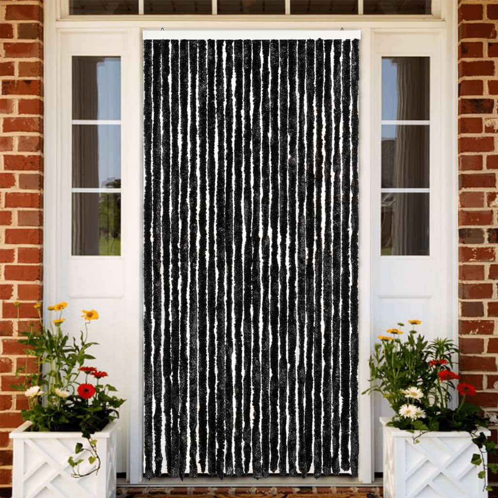 Vidaxx rideau anti-mouches 100x200 cm chenille anthracite
