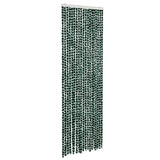 Vidaxl Fly Curtain 56x200 cm Chenille verde e bianco