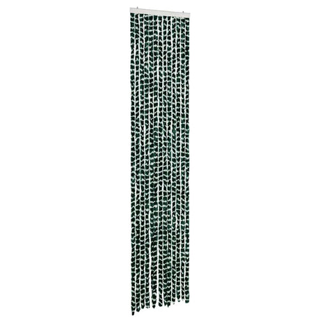 Vidaxx rideau anti-mouches 56x200 cm chenille vert et blanc