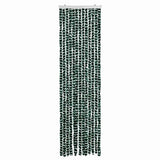 Vidaxx rideau anti-mouches 56x200 cm chenille vert et blanc