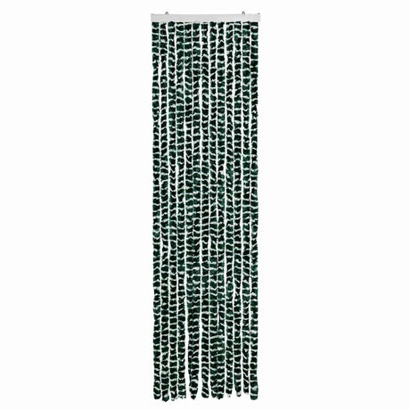 Vidaxx rideau anti-mouches 56x200 cm chenille vert et blanc