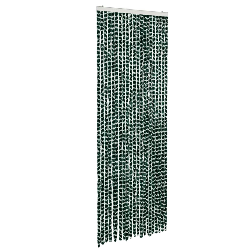 Vidaxx rideau anti-mouches 90x200 cm chenille vert et blanc
