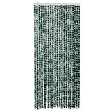 Vidaxx rideau anti-mouches 90x200 cm chenille vert et blanc