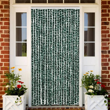 Vidaxx rideau anti-mouches 90x200 cm chenille vert et blanc