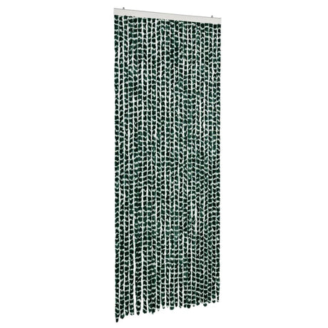 Vidaxx rideau anti-mouches 100x200 cm chenille vert et blanc