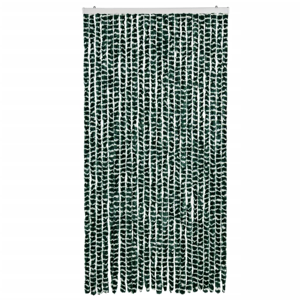 Vidaxx rideau anti-mouches 100x200 cm chenille vert et blanc