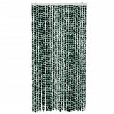 Vidaxx rideau anti-mouches 100x200 cm chenille vert et blanc