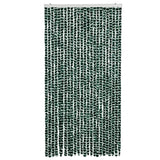 Vidaxl Fly Curtain 100x230 cm CHENILLE vert et blanc