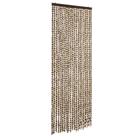 Vidaxx rideau anti-mouches 90x200 cm chenille beige et marron