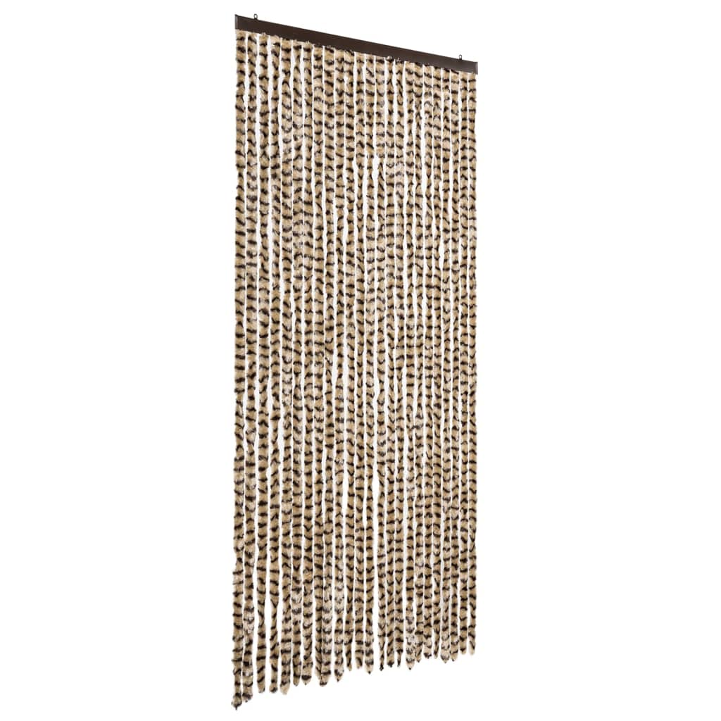 Vidaxx rideau anti-mouches 100x200 cm chenille beige et marron