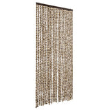 Vidaxx rideau anti-mouches 100x200 cm chenille beige et marron