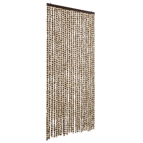 Vidaxx rideau anti-mouches 100x200 cm chenille beige et marron