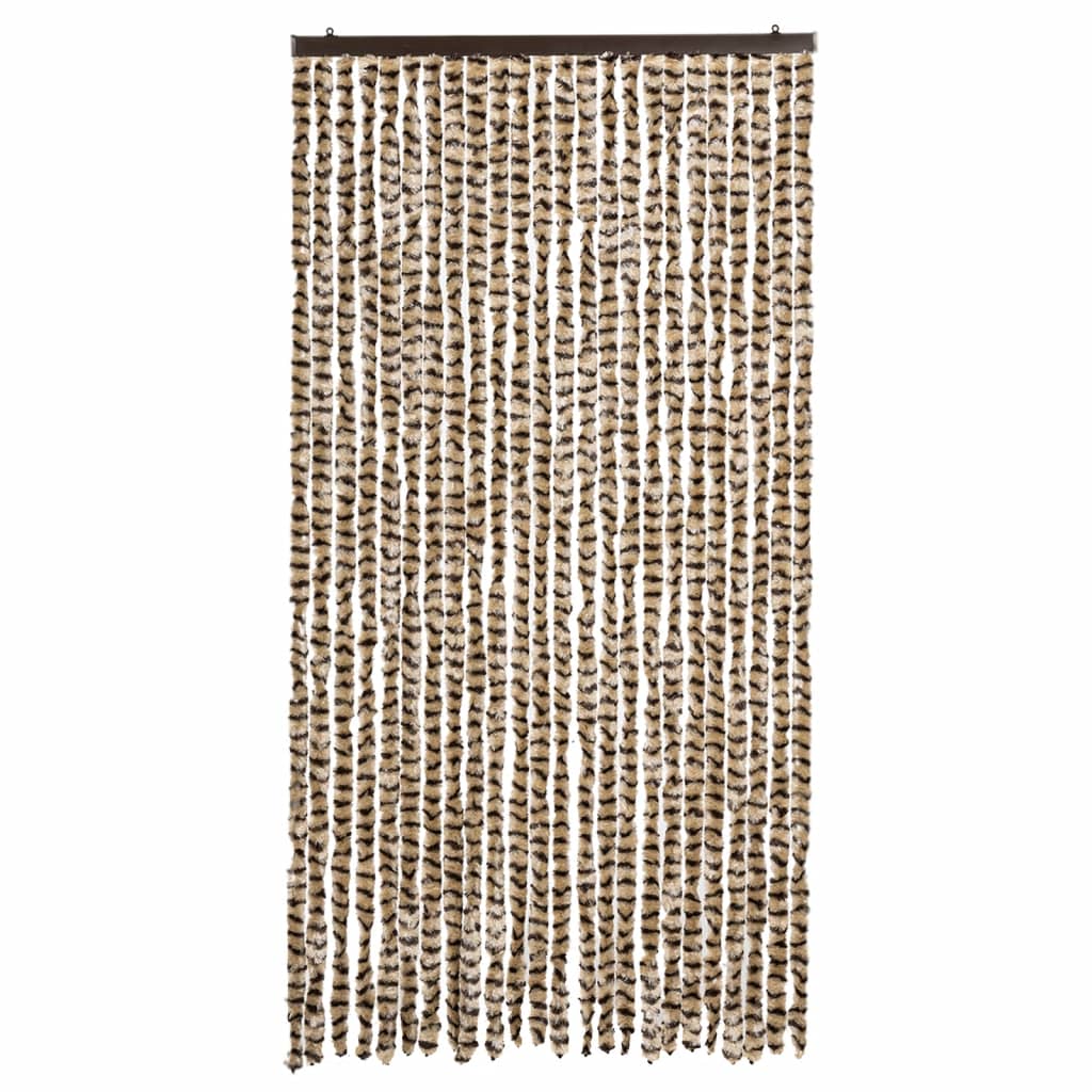 Vidaxx rideau anti-mouches 100x200 cm chenille beige et marron