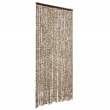 Vidaxx rideau anti-mouches 100x230 cm chenille beige et marron