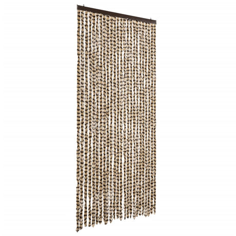 Vidaxx rideau anti-mouches 100x230 cm chenille beige et marron