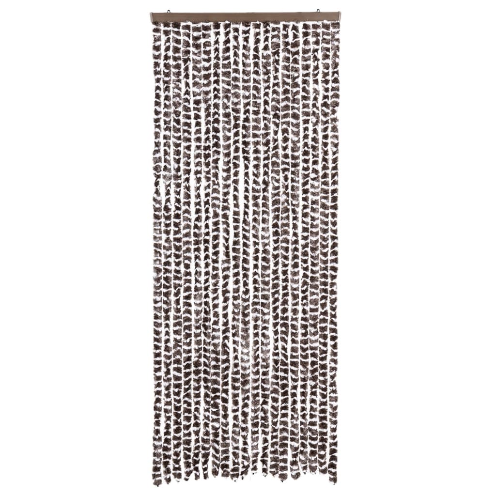 Vidaxx rideau anti-mouches 56x200 cm chenille marron et blanc