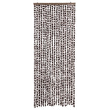Vidaxx rideau anti-mouches 56x200 cm chenille marron et blanc