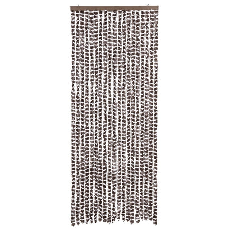 Vidaxx rideau anti-mouches 56x200 cm chenille marron et blanc