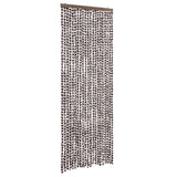 Vidaxx rideau anti-mouches 90x200 cm chenille marron et blanc