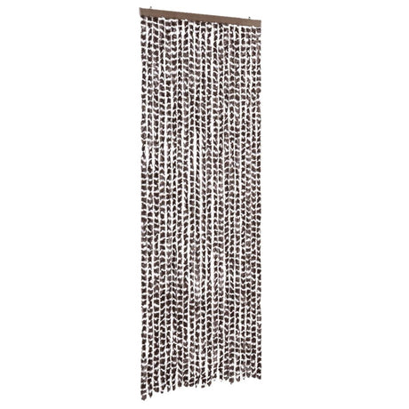 Vidaxx rideau anti-mouches 90x200 cm chenille marron et blanc