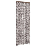 Vidaxl Fly Curtain 90x200 cm Chenille Brown and White