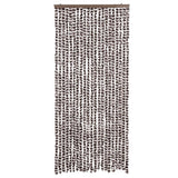 Vidaxx rideau anti-mouches 90x200 cm chenille marron et blanc