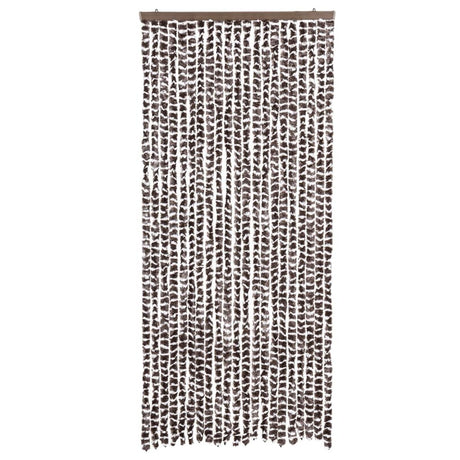 Vidaxx rideau anti-mouches 90x200 cm chenille marron et blanc