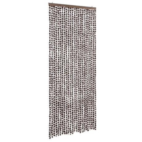Vidaxx rideau anti-mouches 100x200 cm chenille marron et blanc