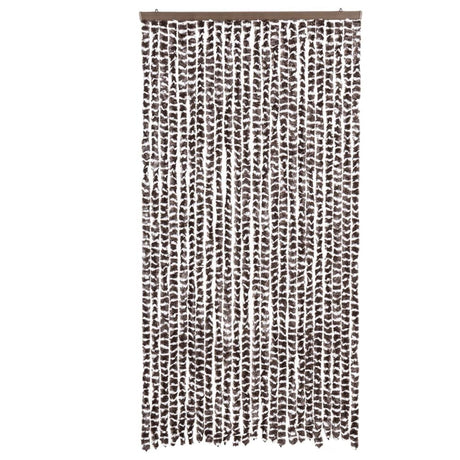Vidaxx rideau anti-mouches 100x200 cm chenille marron et blanc