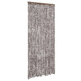 Vidaxx rideau anti-mouches 100x230 cm chenille marron et blanc