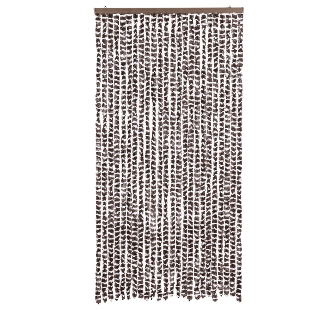 Vidaxx rideau anti-mouches 100x230 cm chenille marron et blanc