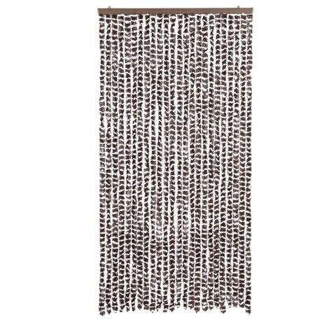 Vidaxx rideau anti-mouches 100x230 cm chenille marron et blanc