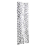 Vidaxx rideau anti-mouches 56x200 cm chenille gris clair et gris foncé