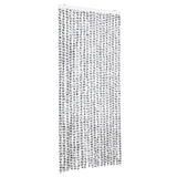 Vidaxl Fly curtain 56x200 cm Chenille light gray and dark gray