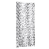 Vidaxx rideau anti-mouches 90x200 cm chenille gris clair et gris foncé