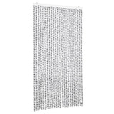 Vidaxx rideau anti-mouches 100x200 cm chenille gris clair et gris foncé