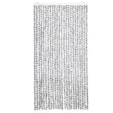 Vidaxx rideau anti-mouches 100x200 cm chenille gris clair et gris foncé
